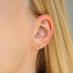 12 mm kuula korvarenkaat  kullattu messinki - Bubbly Pure