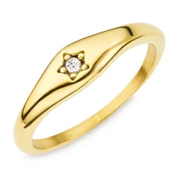 vedenkestävät tähti sormus kullattu teräs - OCEANA