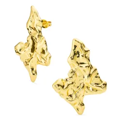 vedenkestävät korvarenkaat  kullattu teräs - OCEANA