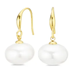 vedenkestävät helmi korvarenkaat  kullattu teräs - OCEANA