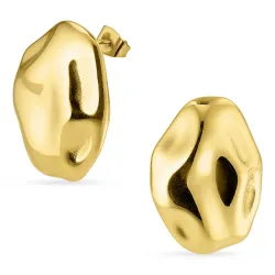 vedenkestävät korvarenkaat  kullattu teräs - OCEANA