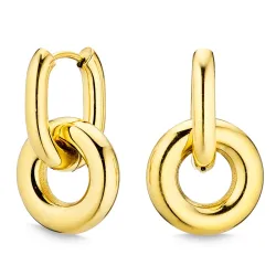 vedenkestävät korvarenkaat  kullattu teräs - OCEANA