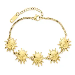 vedenkestävät aurinko rannekoru kullattu teräs - OCEANA