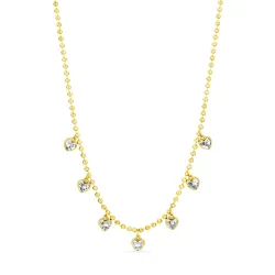 vedenkestävät sydän zirkoni kaulaketju kullattu teräs - OCEANA