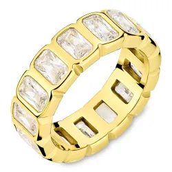 vedenkestävät zirkoni sormus kullattu teräs - OCEANA