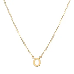 vedenkestävät o-kirjain kaulaketju, jossa on riipus kullattu teräs - My Letter