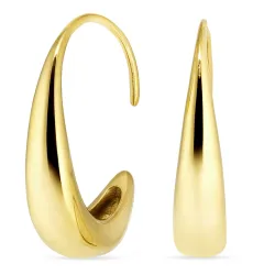 vedenkestävät rengaskorvakorut  kullattu teräs - OCEANA