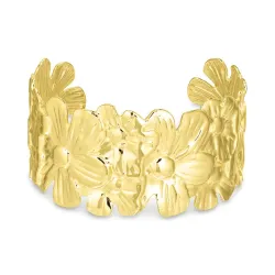 vedenkestävät kukka rannerengas kullattu teräs - OCEANA