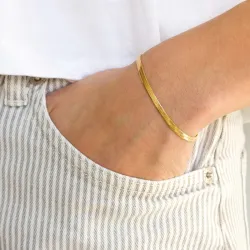 vedenkestävät rannekoru kullattu teräs  x 3,0 mm  - OCEANA