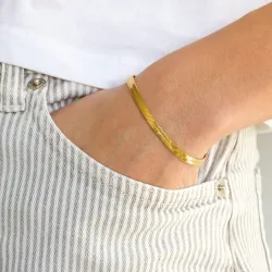 vedenkestävät rannekoru kullattu teräs  x 4,0 mm  - OCEANA