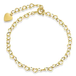 vedenkestävät sydän rannekoru kullattu teräs - OCEANA