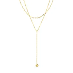 vedenkestävät Y-kaulakoru kullattu teräs 38 + 4 cm x   - OCEANA