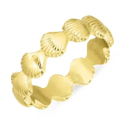 vedenkestävät simpukka sormus kullattu teräs - OCEANA