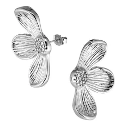 vedenkestävät kukka korvarenkaat  teräs - OCEANA