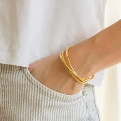 vedenkestävät rannekoru kullattu teräs - OCEANA