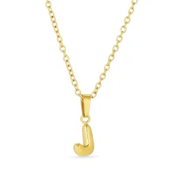 vedenkestävät j-kirjain kaulaketju kullattu teräs - OCEANA