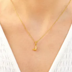 vedenkestävät j-kirjain kaulaketju kullattu teräs - OCEANA