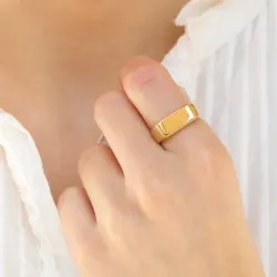 vedenkestävät sormus kullattu teräs - OCEANA