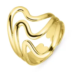 vedenkestävät säädettävissä sormus kullattu teräs - OCEANA