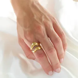 vedenkestävät sormus kullattu teräs - OCEANA