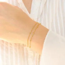 vedenkestävät rannekoru kullattu teräs  x 3,0 mm  - OCEANA