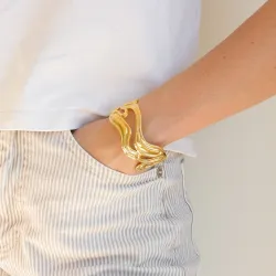 vedenkestävät rannerengas kullattu teräs - OCEANA