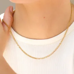 vedenkestävät panssariketju kullattu teräs 41 + 5 cm x 2,6 mm  - OCEANA