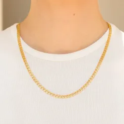 vedenkestävät panssariketju kullattu teräs 50 cm x 4,5 mm  - OCEANA