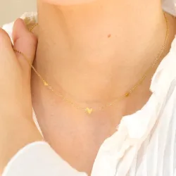 vedenkestävät sydän kaulaketju kullattu teräs - OCEANA