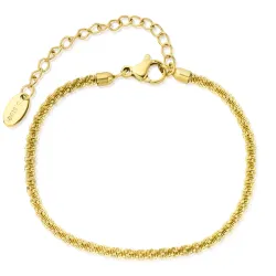 vedenkestävät rannekoru kullattu teräs 15 + 5 cm x 2 mm  - OCEANA