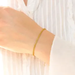 vedenkestävät rannekoru kullattu teräs 15 + 5 cm x 2 mm  - OCEANA