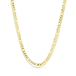 vedenkestävät kaulaketju kullattu teräs 40 cm x 5 mm  - OCEANA