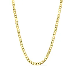 vedenkestävät panssarikaulaketju kullattu teräs 50 cm x 6 mm  - OCEANA