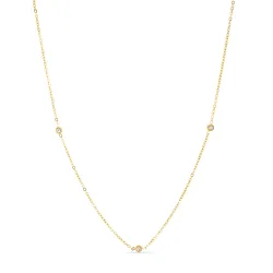 vedenkestävät kaulaketju kullattu teräs - OCEANA