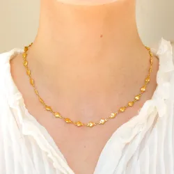 vedenkestävät sydän kaulaketju kullattu teräs - OCEANA