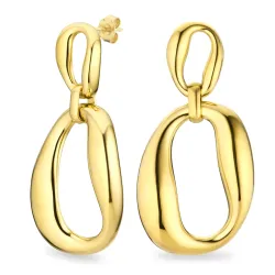 vedenkestävät korvarenkaat  kullattu teräs - OCEANA