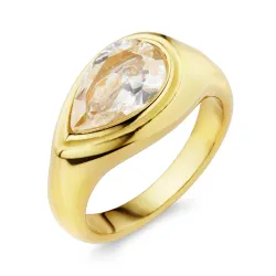 vedenkestävät sormus kullattu teräs - OCEANA