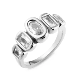 vedenkestävät zirkoni sormus teräs - OCEANA