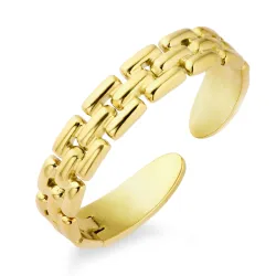 vedenkestävät säädettävissä sormus kullattu teräs - OCEANA