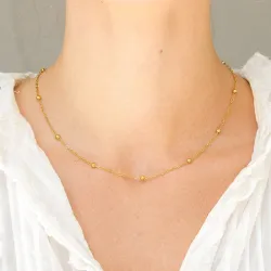 vedenkestävät kaulaketju kullattu teräs - OCEANA