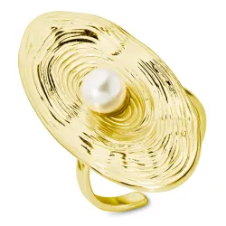 vedenkestävät säädettävissä sormus kullattu teräs - OCEANA