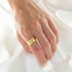 vedenkestävät sormus kullattu teräs - OCEANA