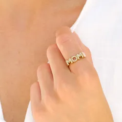 vedenkestävät säädettävissä sormus kullattu teräs - OCEANA