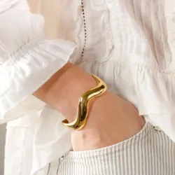 vedenkestävät rannerengas kullattu teräs - OCEANA