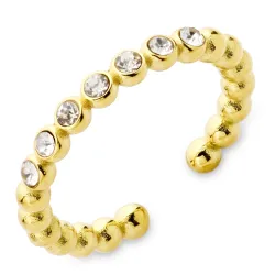 vedenkestävät zirkoni sormus kullattu teräs - OCEANA