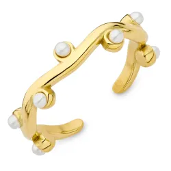 vedenkestävät helmi sormus kullattu teräs - OCEANA