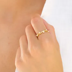 vedenkestävät helmi sormus kullattu teräs - OCEANA