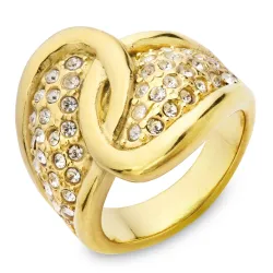 vedenkestävät zirkoni sormus kullattu teräs - OCEANA