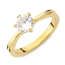 vedenkestävät solitaire-sormus kullattu teräs - OCEANA