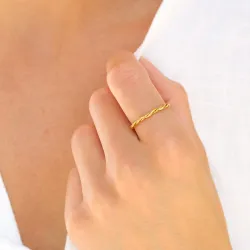 vedenkestävät sormus kullattu teräs - OCEANA